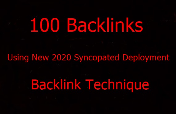 Buy 100 Syncopated Deployment Technique Backlinks
