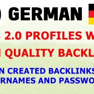 German Profile Backlinks with Usernames and Passwords