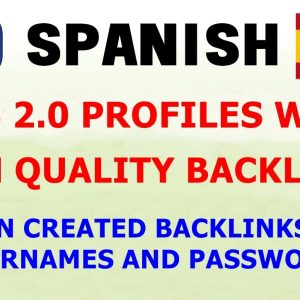 Spanish Profile Backlinks with Usernames and Passwords
