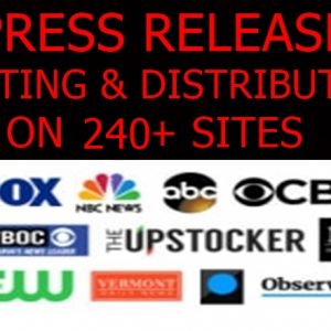 We will write and distribute press release to 240 plus premium media sites - PR writing and distribution